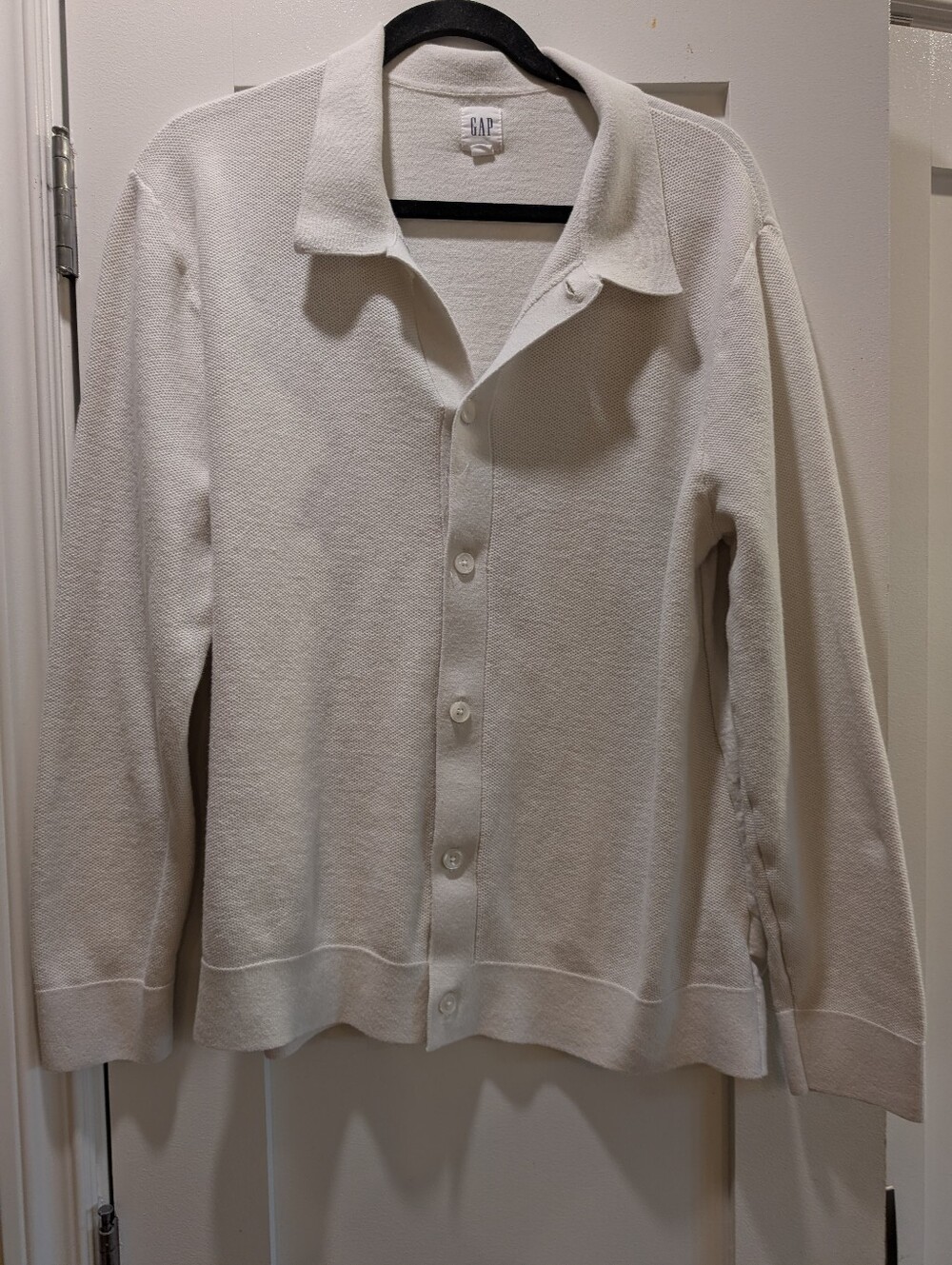 Gap Textured Button Up Polo,L
